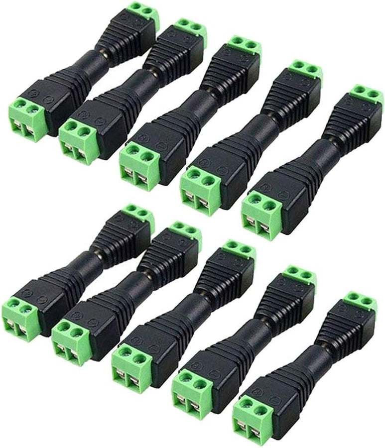 DC Barrel Jack Connectors - 10-Pack (2.1×5.5mm)