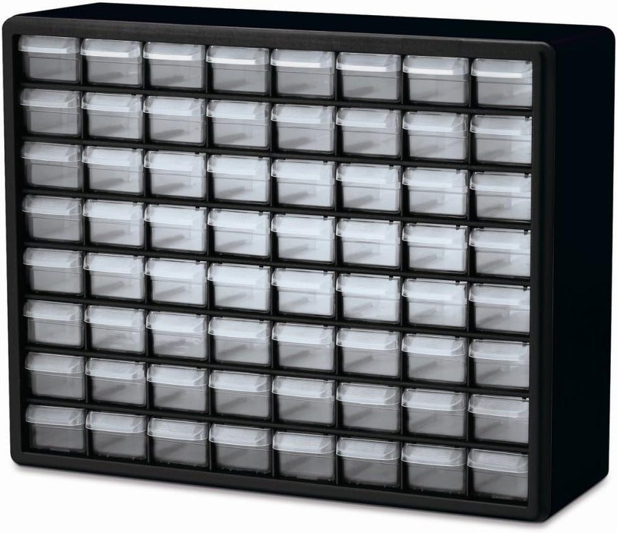 64-Bin Wall-Mounted Parts Organizer Cabinet