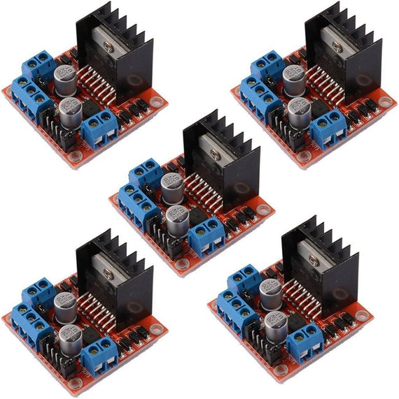 L298N Dual H-Bridge Motor Driver Module – 5-Pack