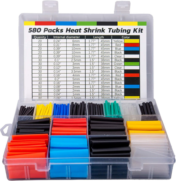 Heat Shrink Tubing - 580Pcs