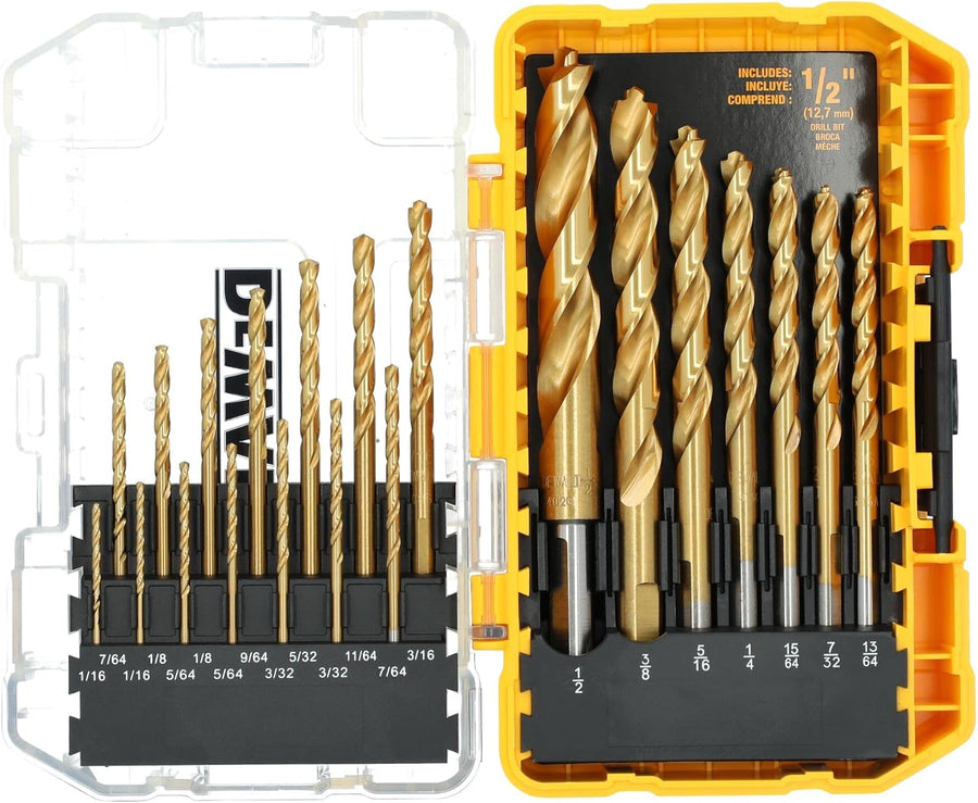 DEWALT Titanium Drill Bit Set – 21-Piece (DW1361)