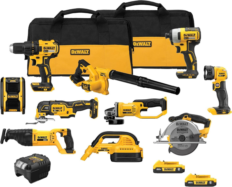 DEWALT 20V MAX Cordless 10-Tool Combo Kit (DCK1020D2)