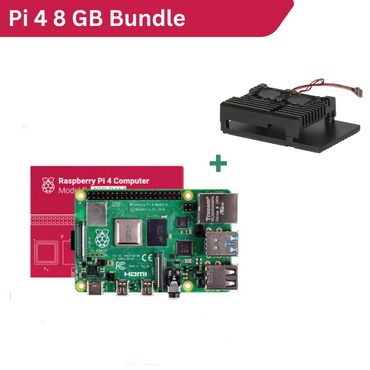 Raspberry Pi 4 + Aluminum Dual-Fan Case - 8 GB RAM Bundle (5)