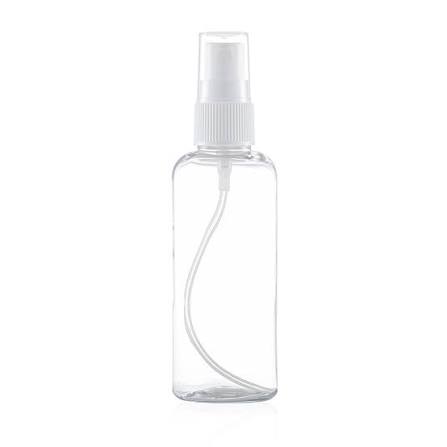Clear 100 ml spray bottles, set of 20 with funnels and labels