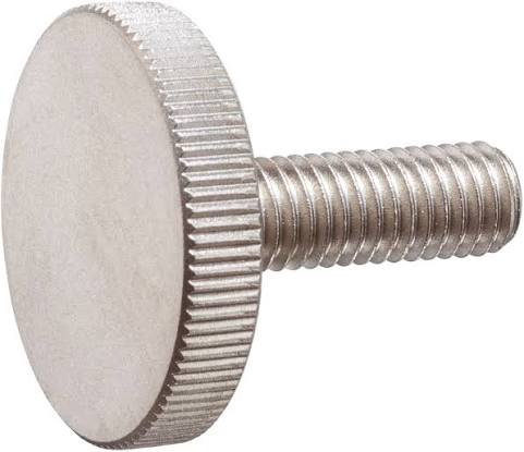 Knurled brass thumb screws M4 x 12 mm, pack of 5