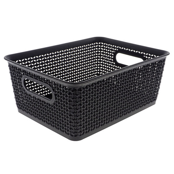 Plastic Woven Basket Black (pack of 25)